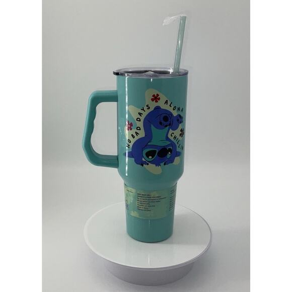 Silver Buffalo Disney Lilo and Stitch Aloha No Bad Days Chillin’ Stainless - Picture 2 of 8